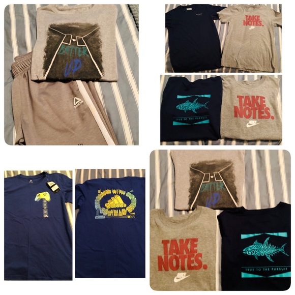 boys lot of clothes nike adidas Columbia Reebok Excellent Condition Size YL - Picture 1 of 9